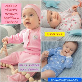 Akce na všechny bodýčka, overaly a čepičky‼️ Sleva 30 % 🤩👍 Akce platí od 31. května do 6. června, tak neváhejte a...